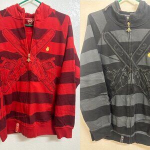 LRG Lifted Research Group Friday the 47th hoody lot Red Black Large Medium 2006